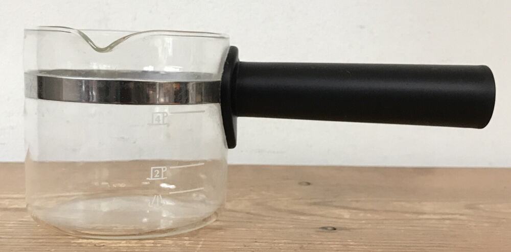 Vintage Clear Glass 2 4 cup Coffee Espresso Replacement Pot Carafe Part Handle